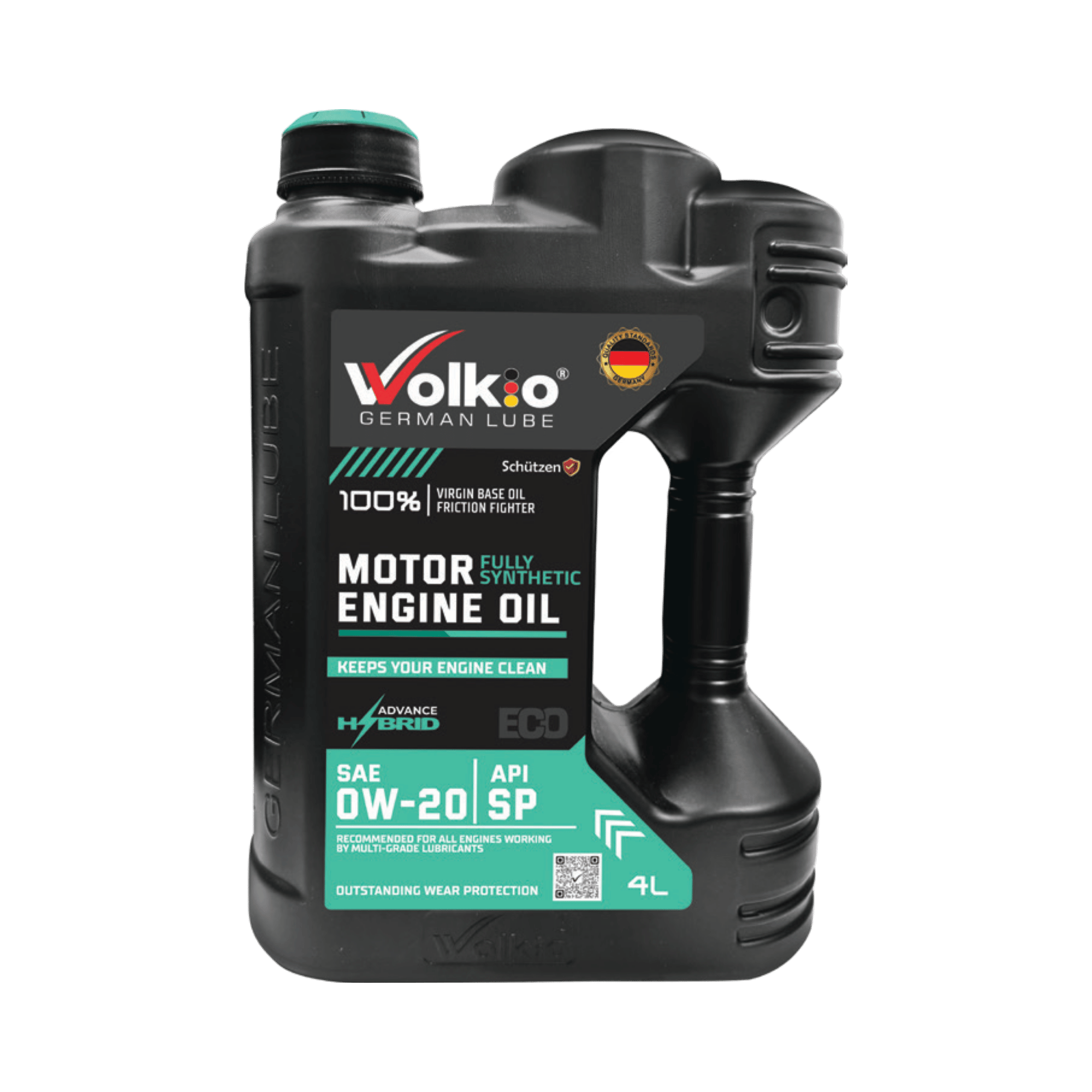 Volkio Full Synthetic 0W-20 Motor Engine Oil - API SP, ILSAC GF-6 - High-Performance Formula for Passenger Cars & Hybrids