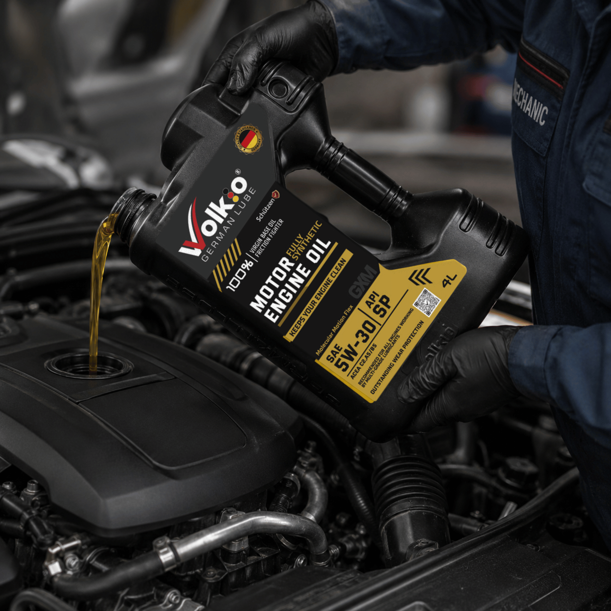 Volkio Full Synthetic 5W-30 Motor Engine Oil - API SP, ACEA C3/C2 - High-Performance Formula for Gasoline & Diesel Passenger Cars-5